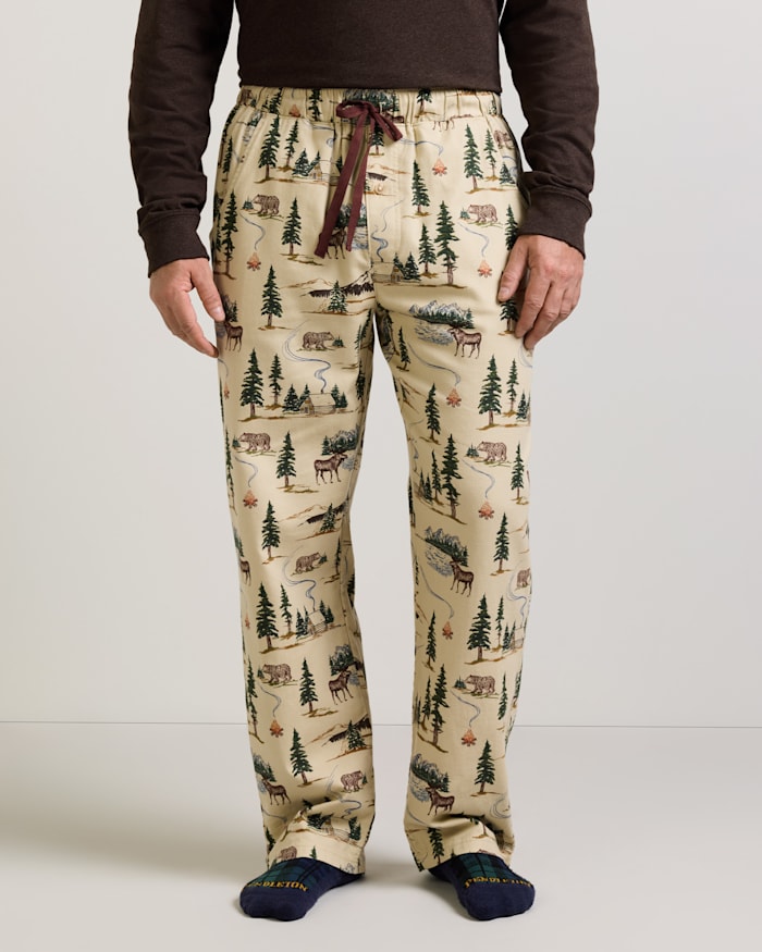 MEN'S CAMP PRINT FLANNEL PAJAMA PANTS